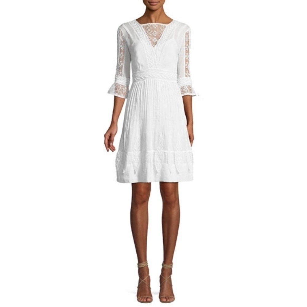 Talitha Collection High-Neck Edwardian Lace Dress